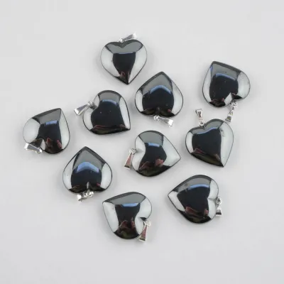 Přívěsek srdce 20mm - hematit